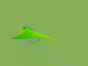 3D CFD results of the MantiumCAE manta, final part of the process