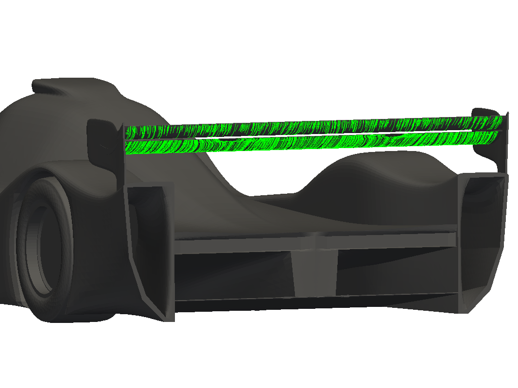 MantiumRacer with improved rear wing aerodynamics