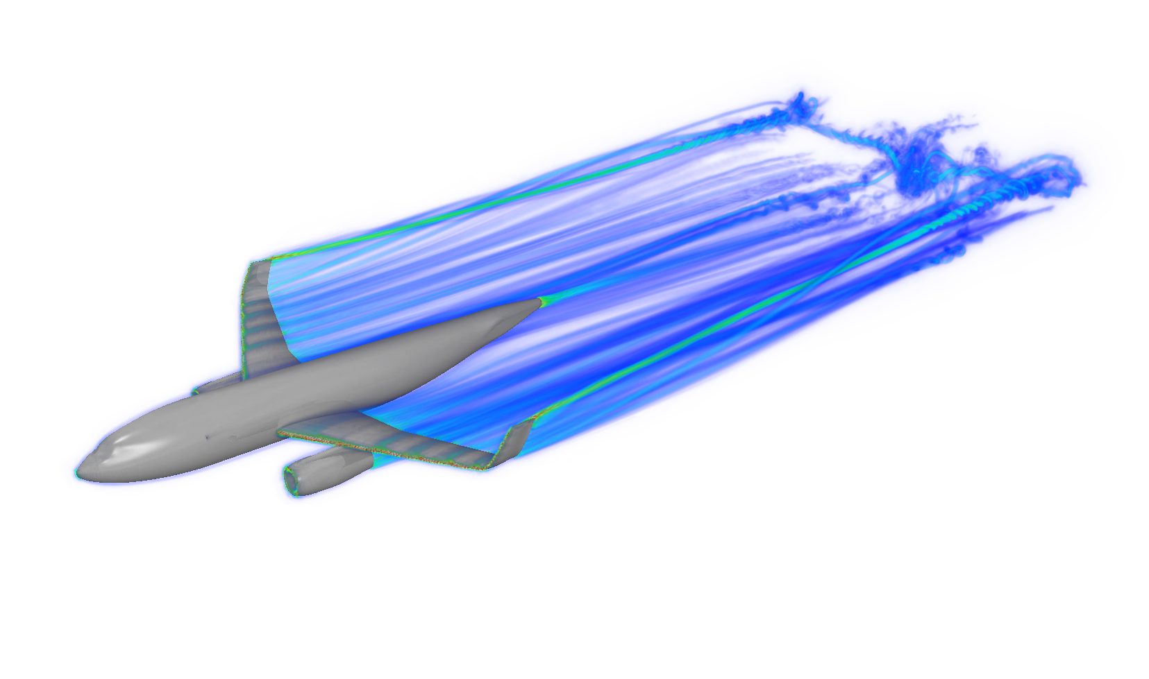 CFD Simulation Airplane Vorticity